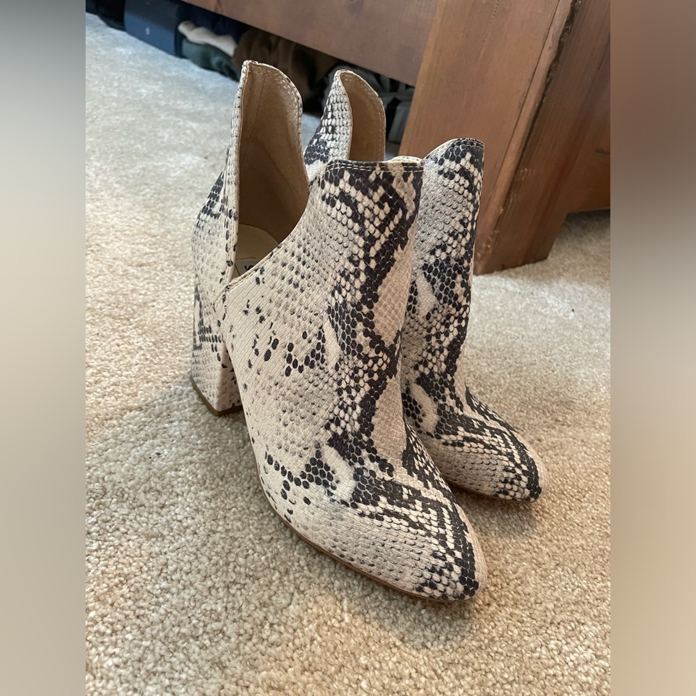 Steve Madden snake skin booties